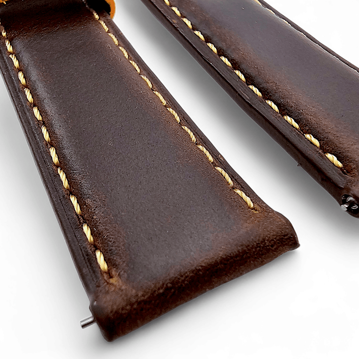 Handmade Leather Watch Strap Band Top Grain Padded 20mm 22mm Brown - Wrist Envy