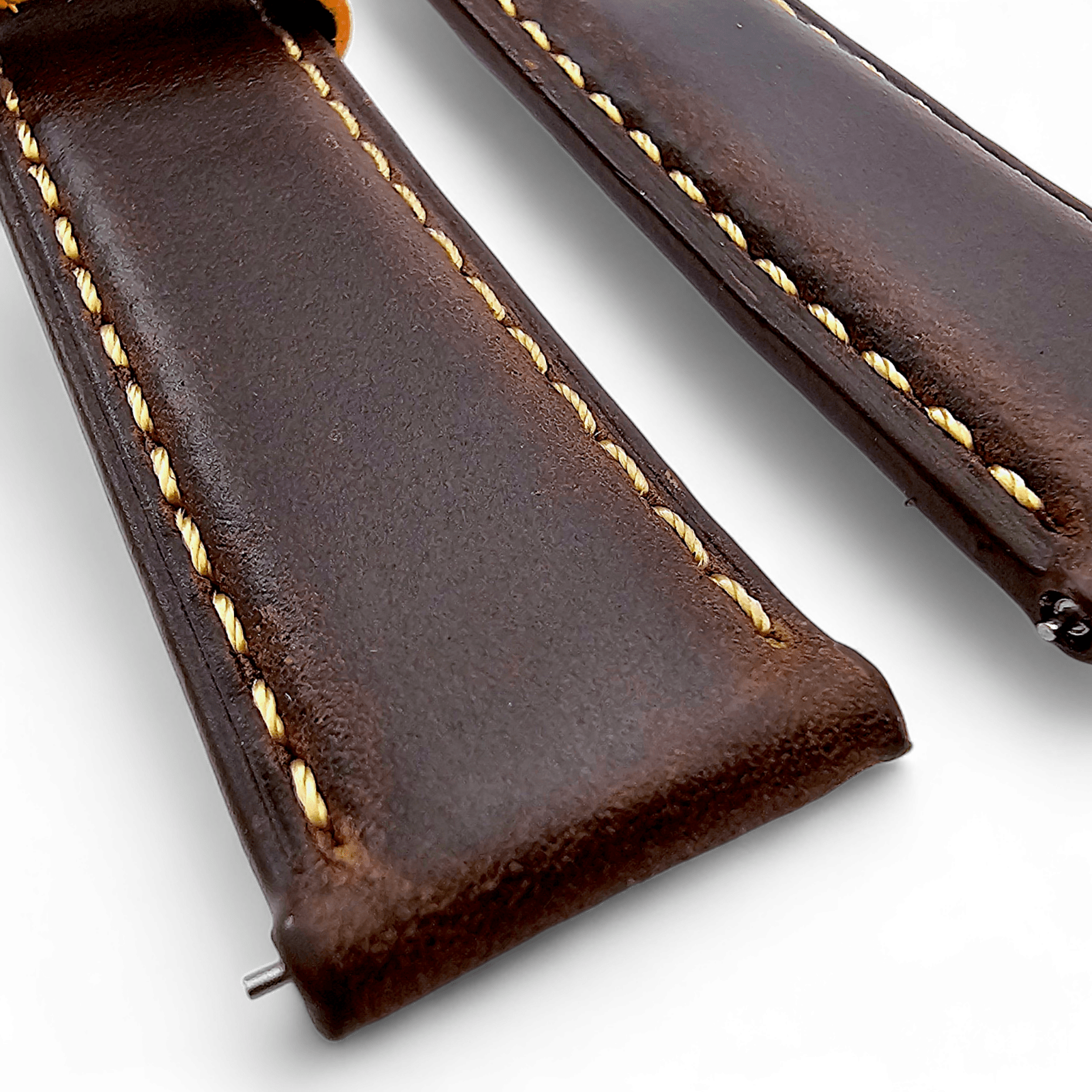 Handmade Leather Watch Strap Band Top Grain Padded 20mm 22mm Brown - Wrist Envy