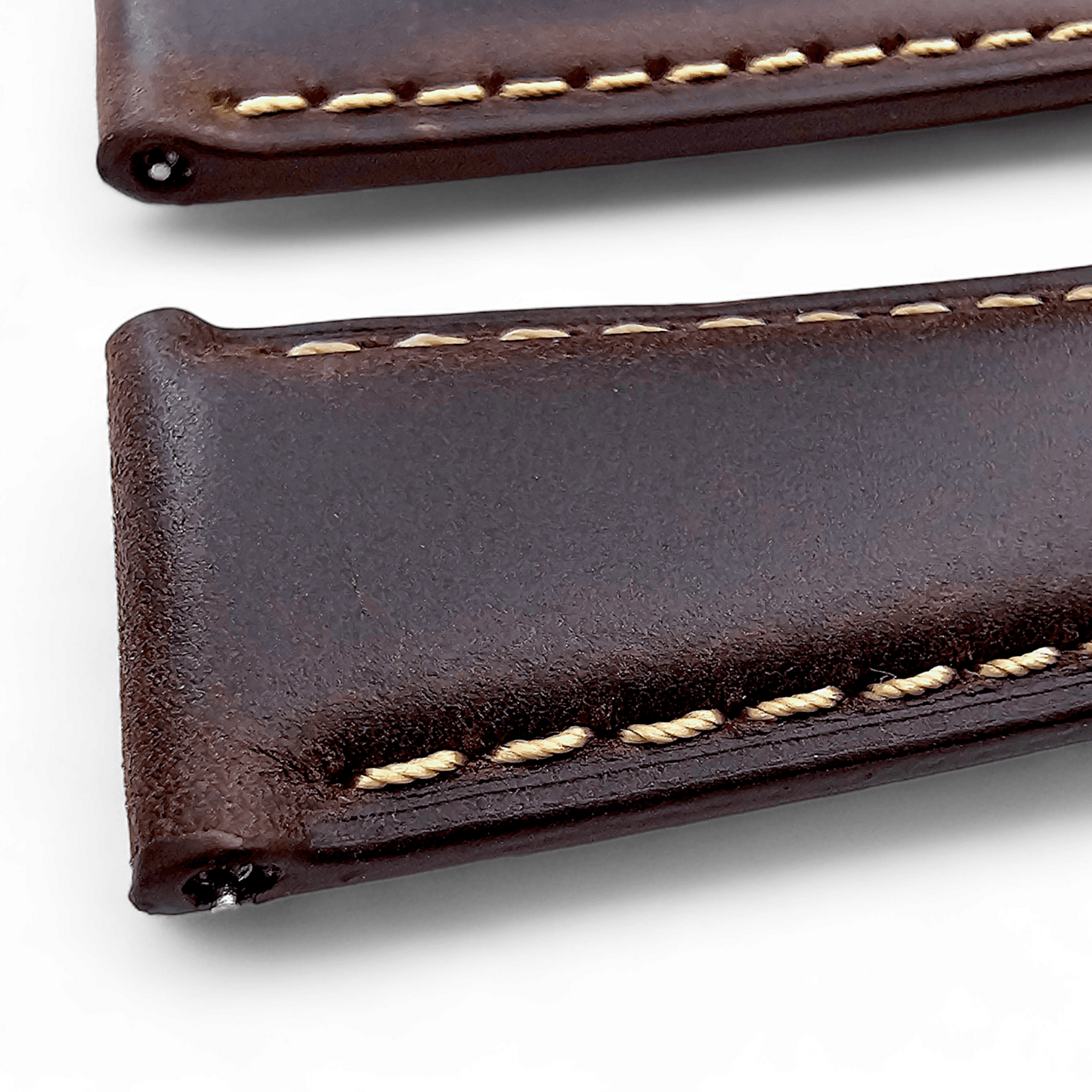 Handmade Leather Watch Strap Band Top Grain Padded 20mm 22mm Brown - Wrist Envy