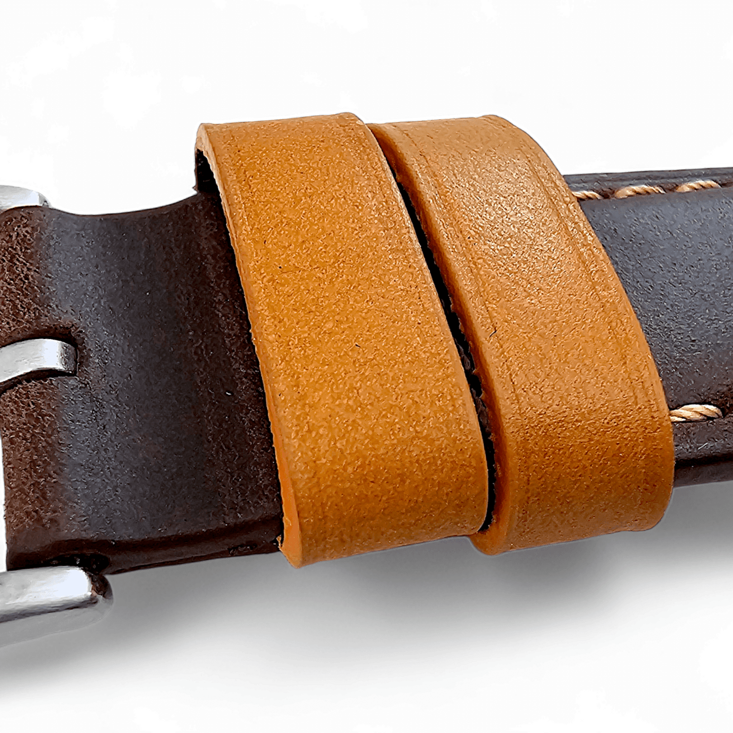 Handmade Leather Watch Strap Band Top Grain Padded 20mm 22mm Brown - Wrist Envy