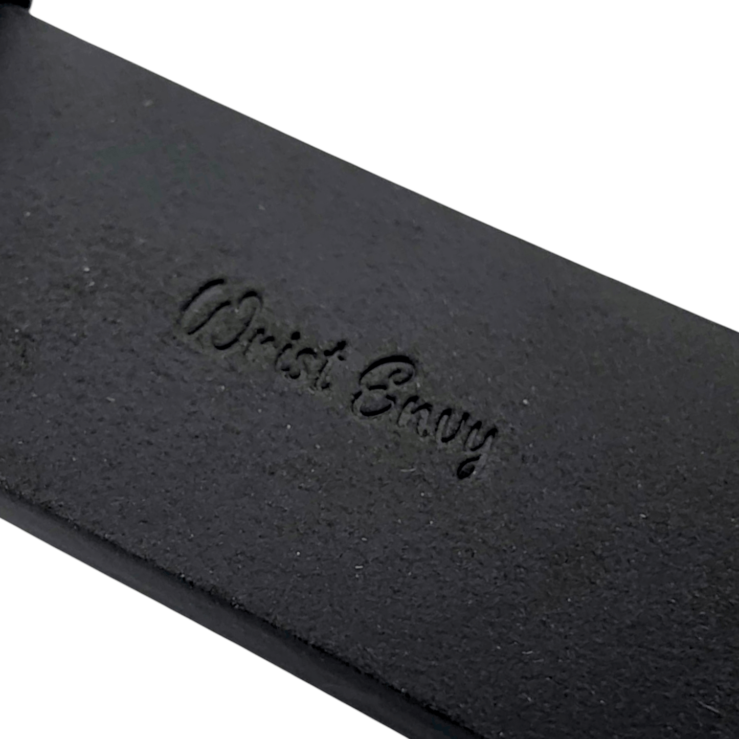 Handmade Thick Italian Leather Watch Strap Black 20mm 22mm - Wrist Envy