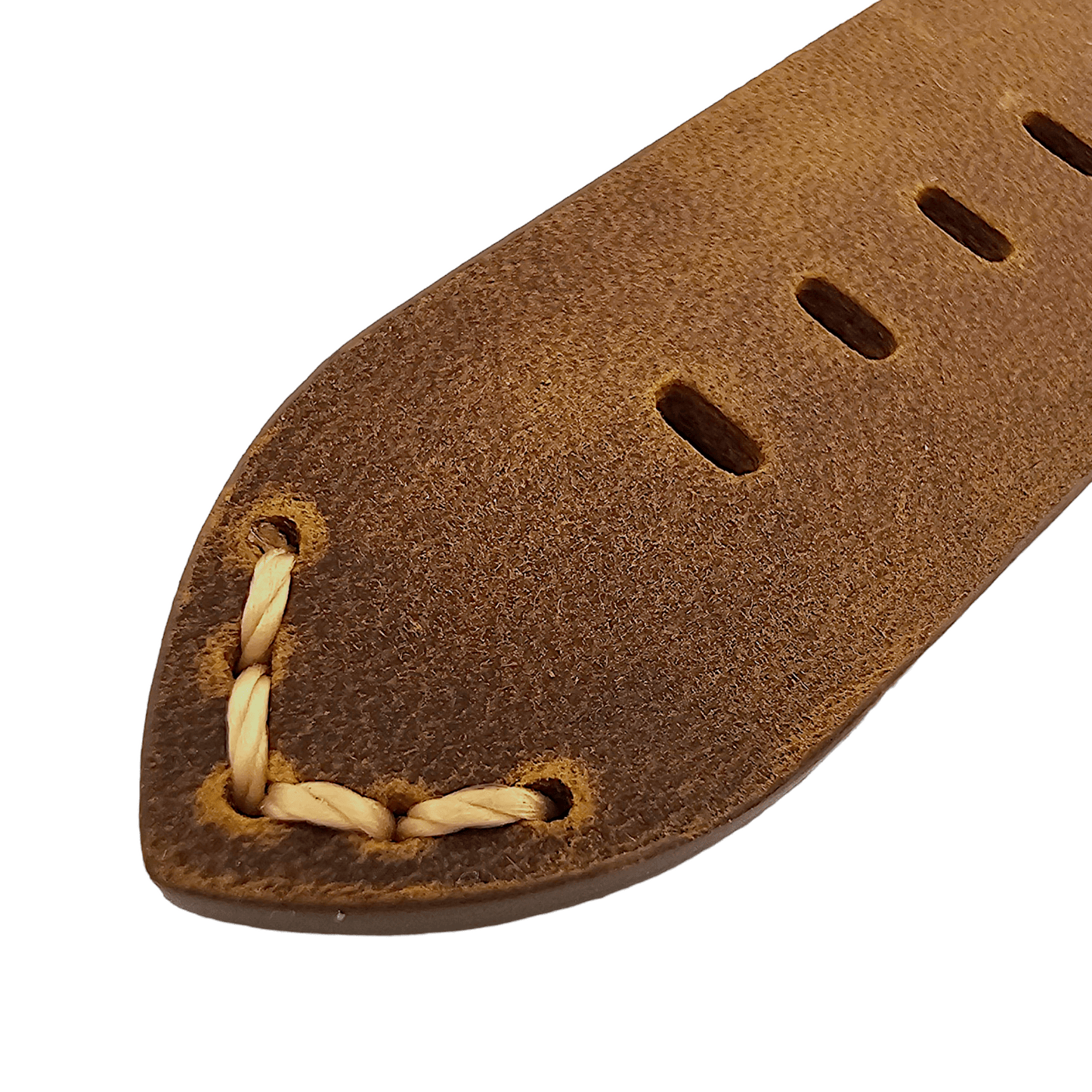 Handmade Top Grain Italian Leather Watch Strap Brown 20mm 22mm - Wrist Envy