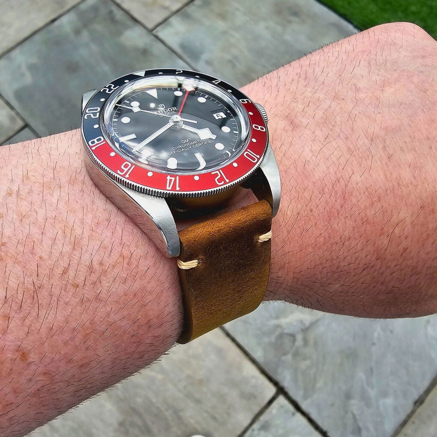 Handmade Top Grain Italian Leather Watch Strap Brown 20mm 22mm - Wrist Envy