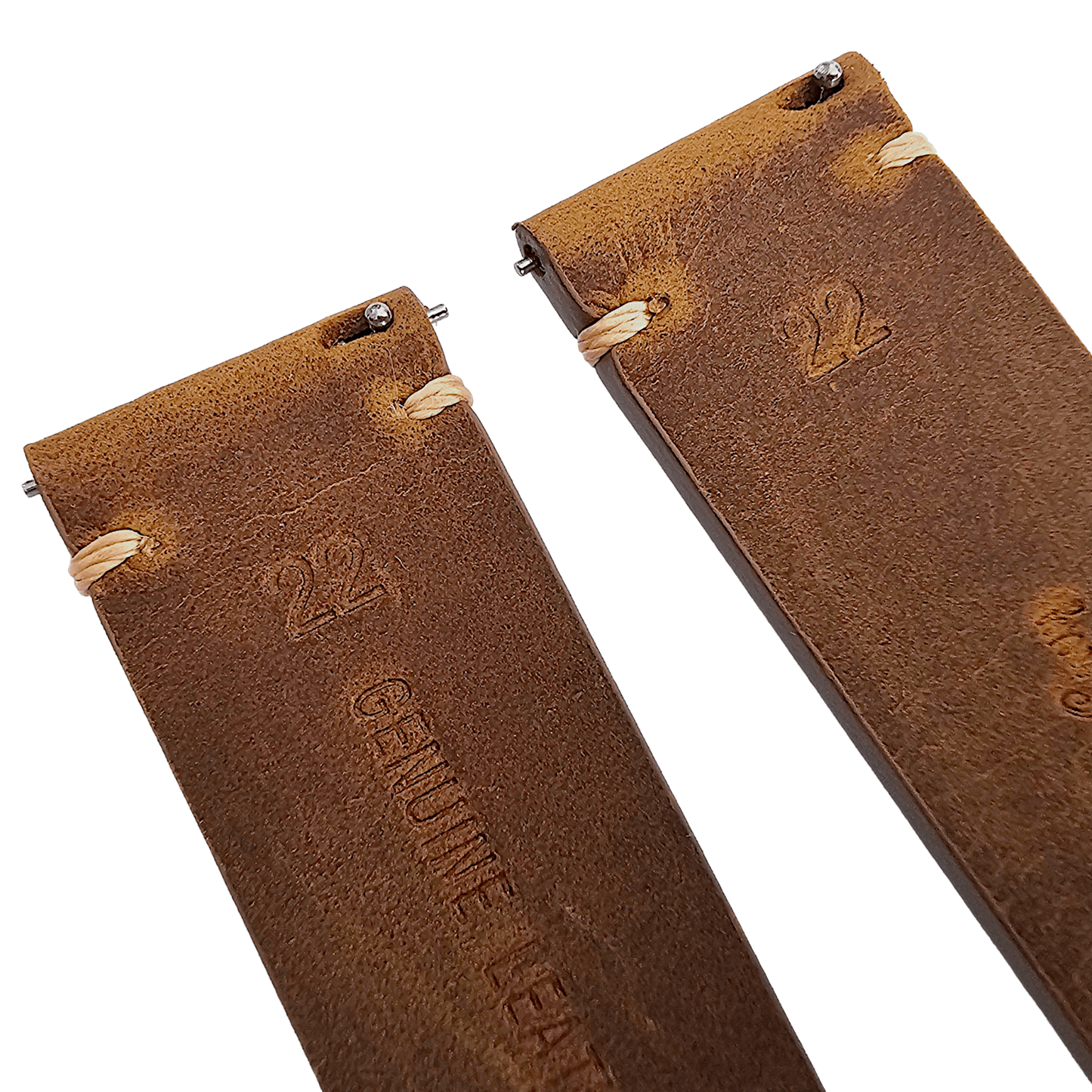 Handmade Top Grain Italian Leather Watch Strap Brown 20mm 22mm - Wrist Envy