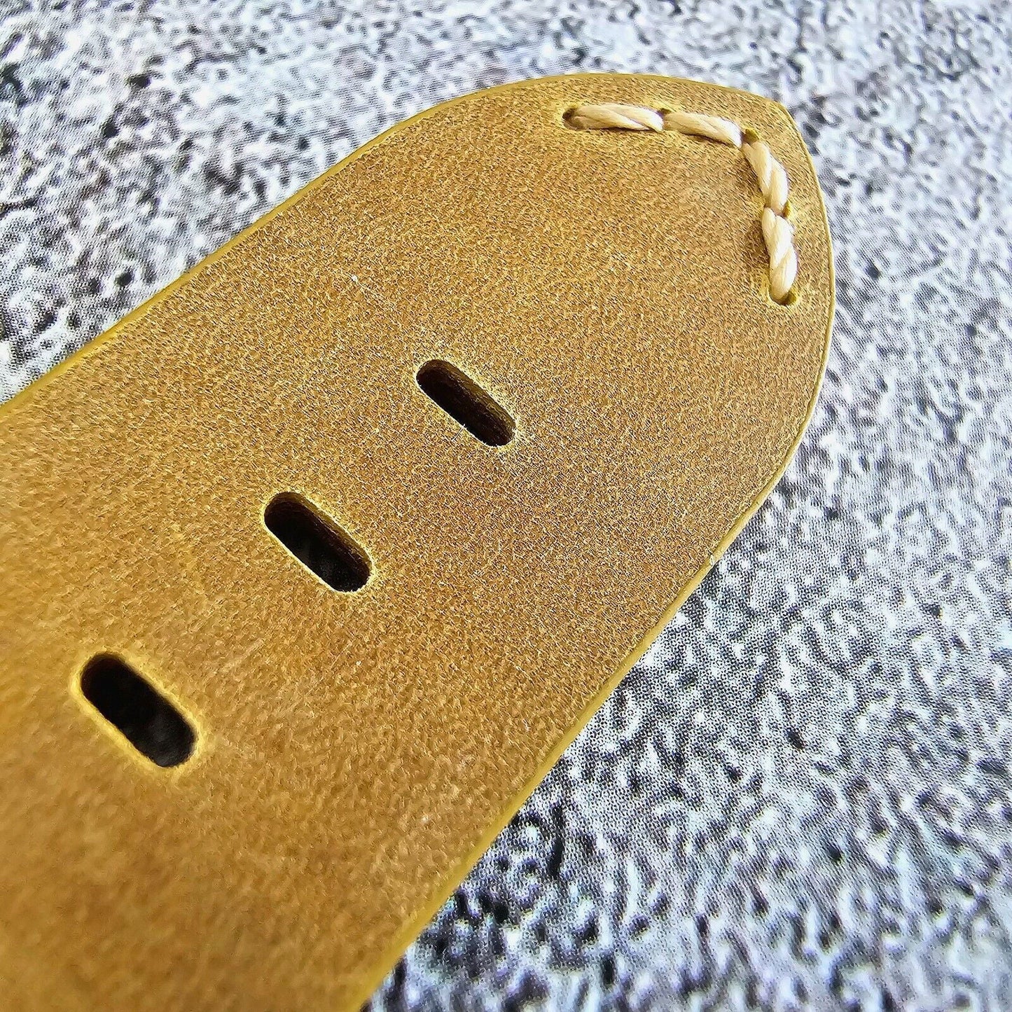 Handmade Top Grain Italian Leather Watch Strap Khaki Sand 20mm 22mm - Wrist Envy