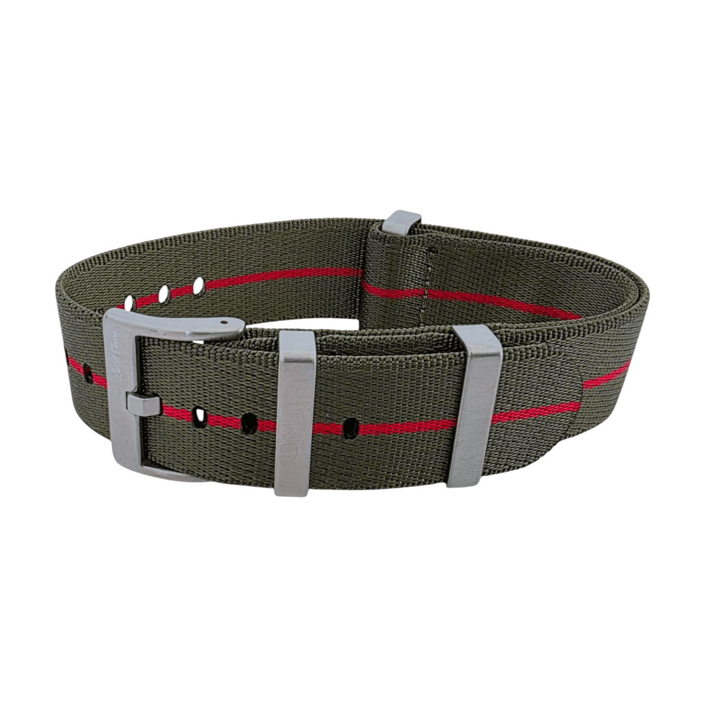 High Quality 1.8mm Thick Military Watch Strap 18mm 20mm 22mm Army Green Red - Wrist Envy