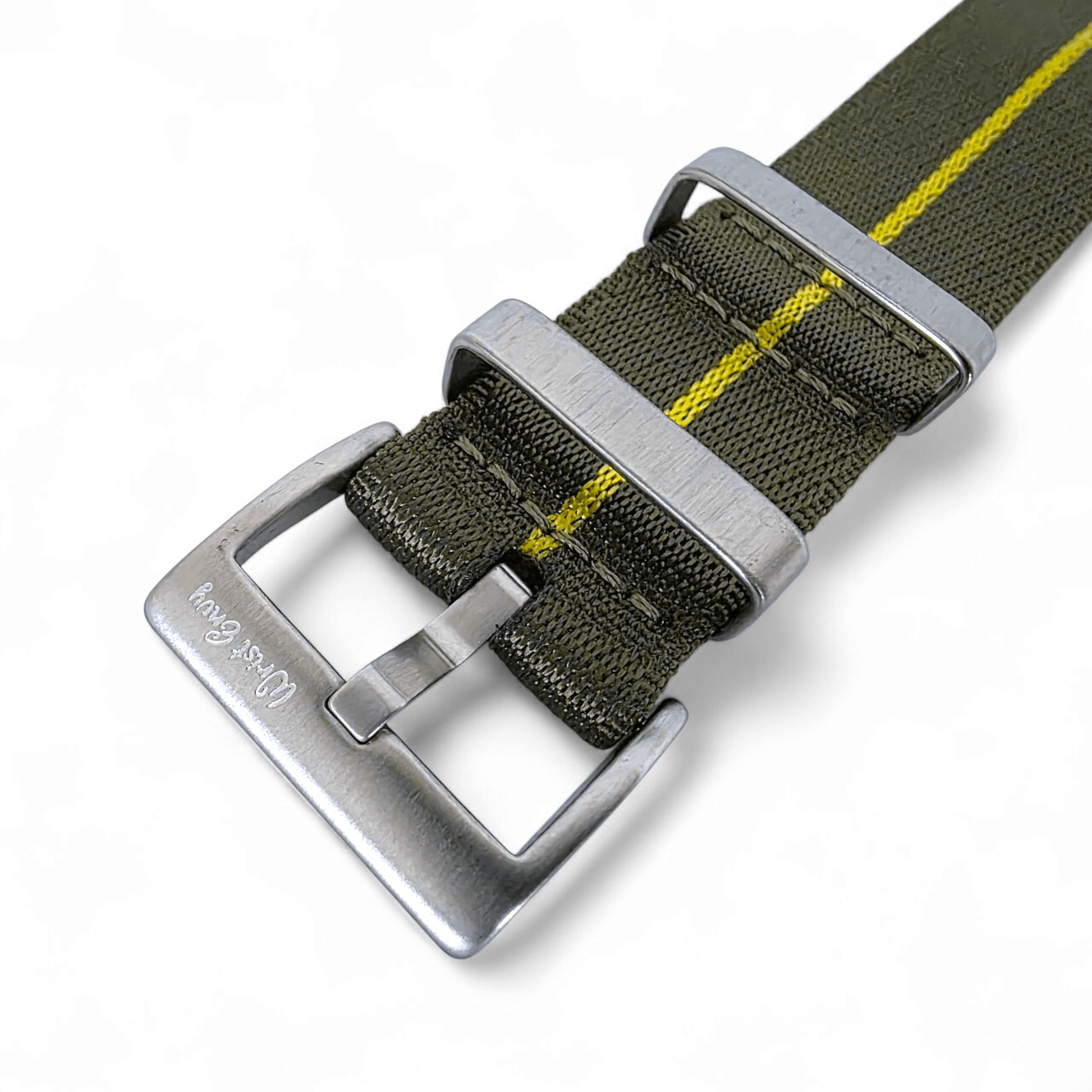High Quality 1.8mm Thick Military Watch Strap 18mm 20mm 22mm Army Green Yellow - Wrist Envy