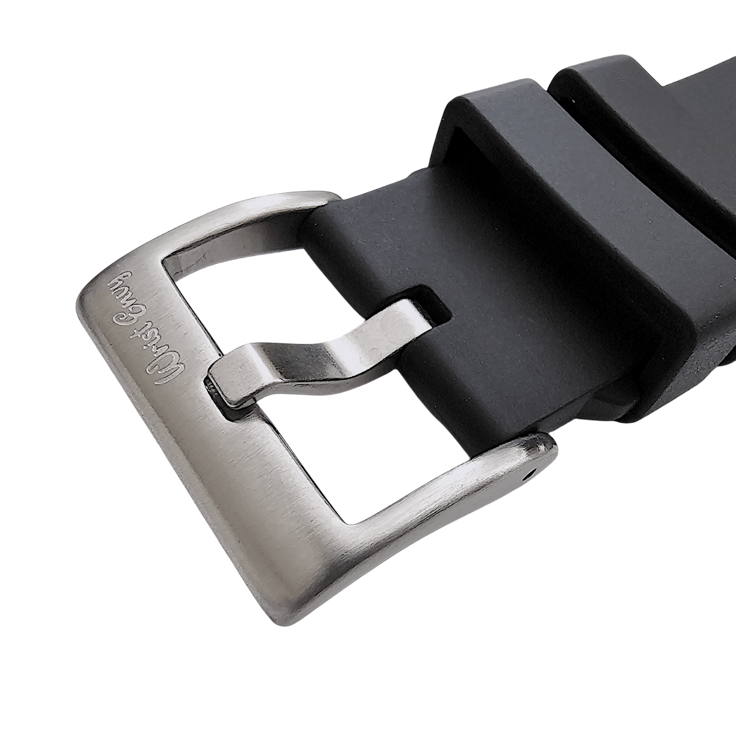 High Quality FKM Rubber Thick Smooth Watch Strap 20mm 21mm 22mm 24mm Black - Wrist Envy