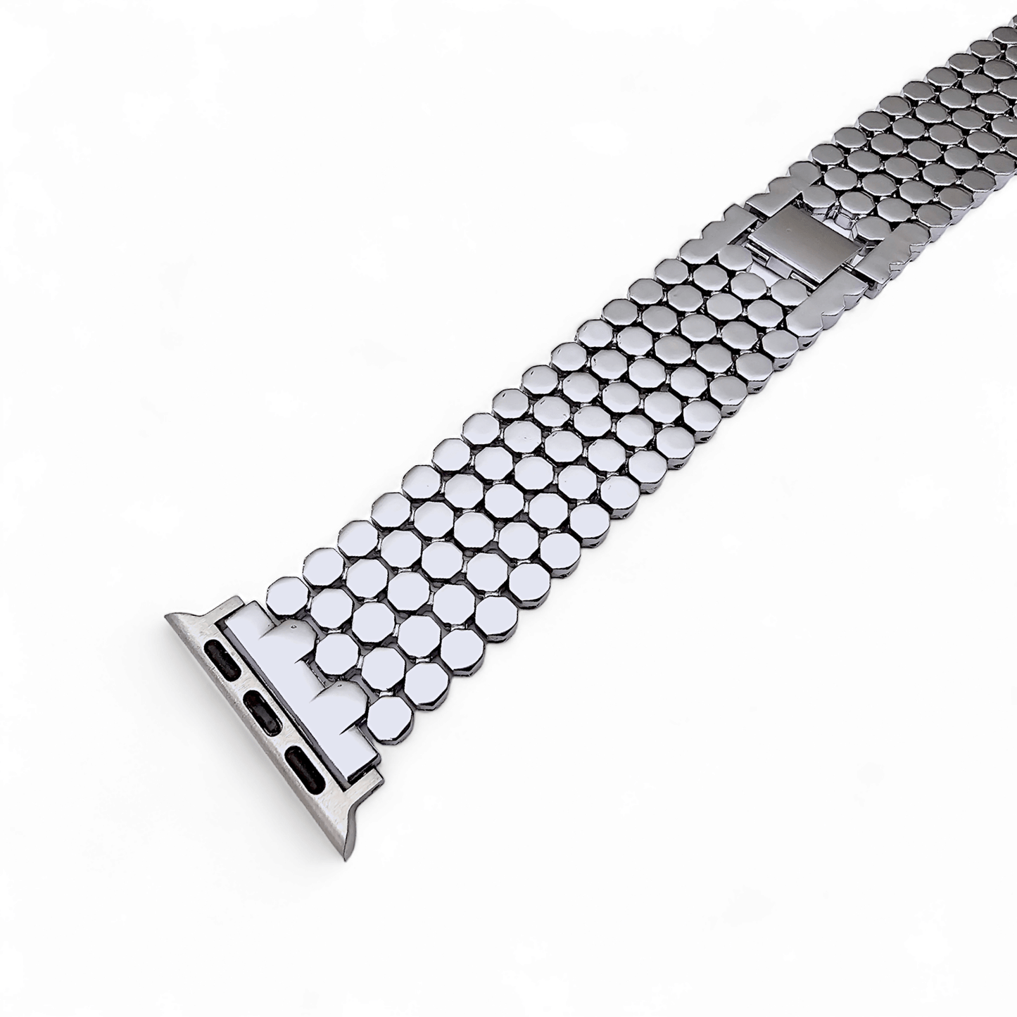 Honeycomb Bracelet for Apple Watch Silver - Wrist Envy