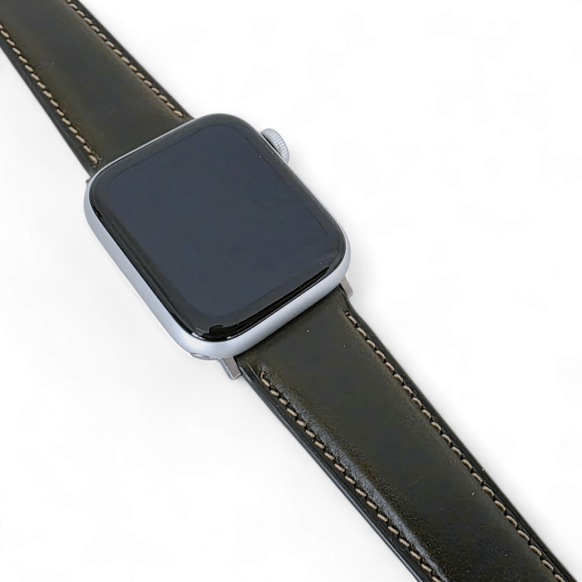 Horween Chromexcel Full Grain Leather Strap For Apple Watch Dark Green - Wrist Envy