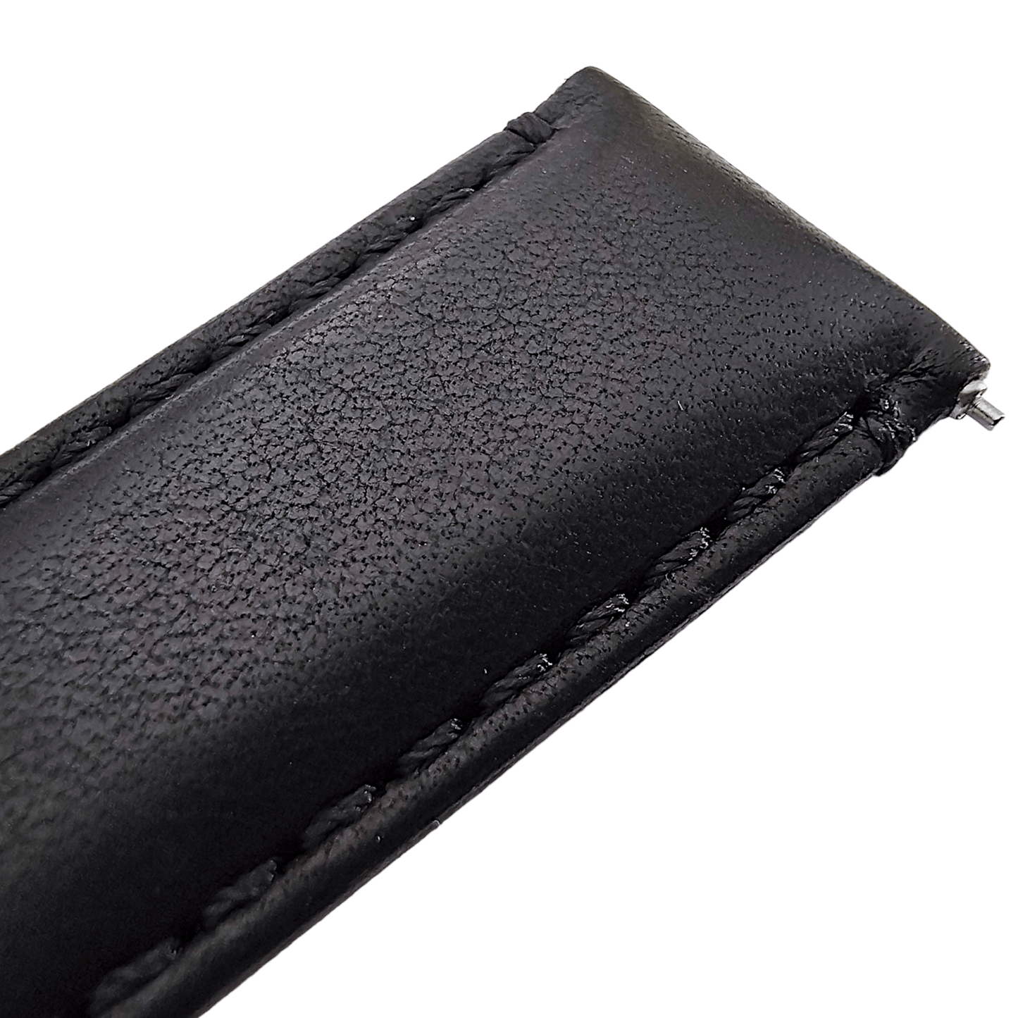 Horween Dublin Leather Watch Strap 20mm 22mm Black - Wrist Envy