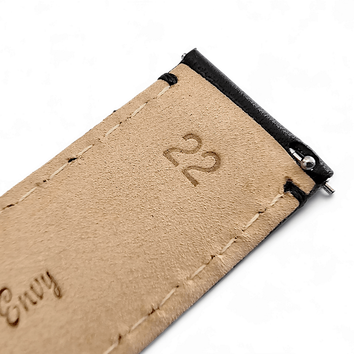 Horween Dublin Leather Watch Strap 20mm 22mm Black - Wrist Envy