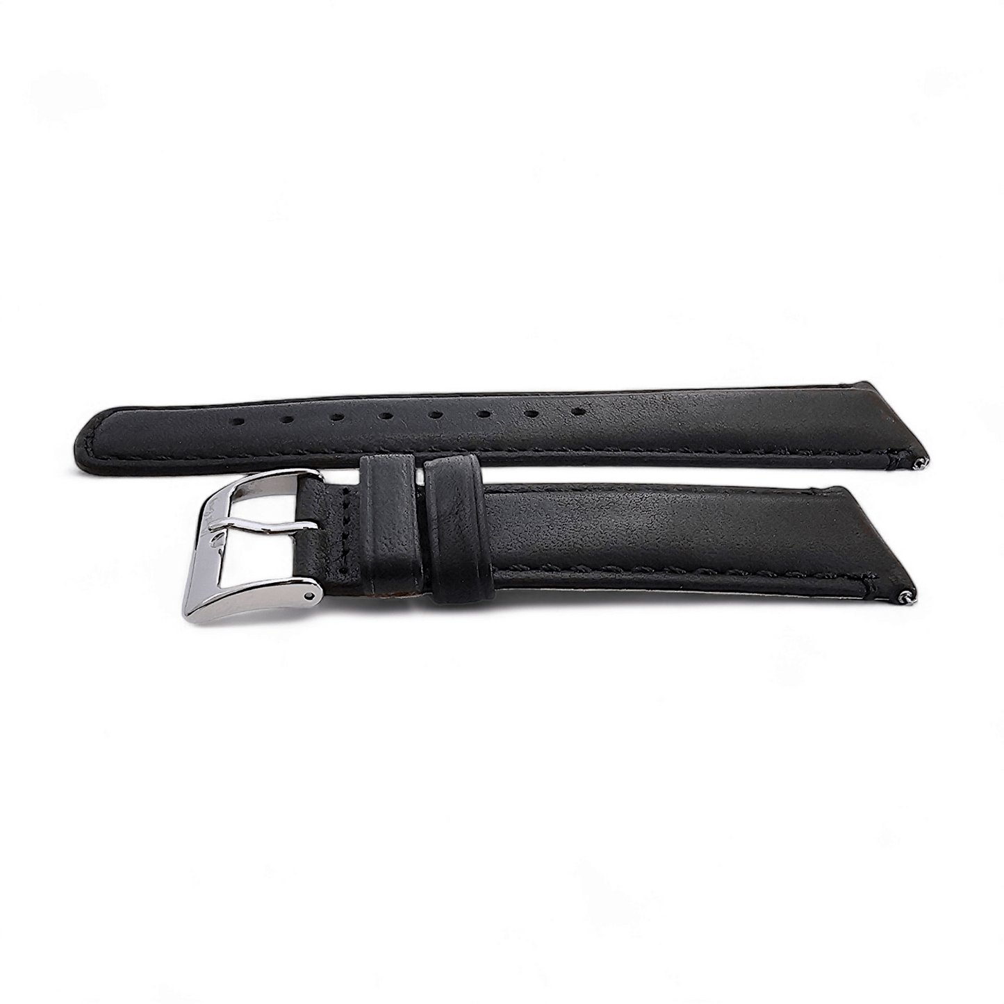 Horween Dublin Leather Watch Strap 20mm 22mm Black - Wrist Envy