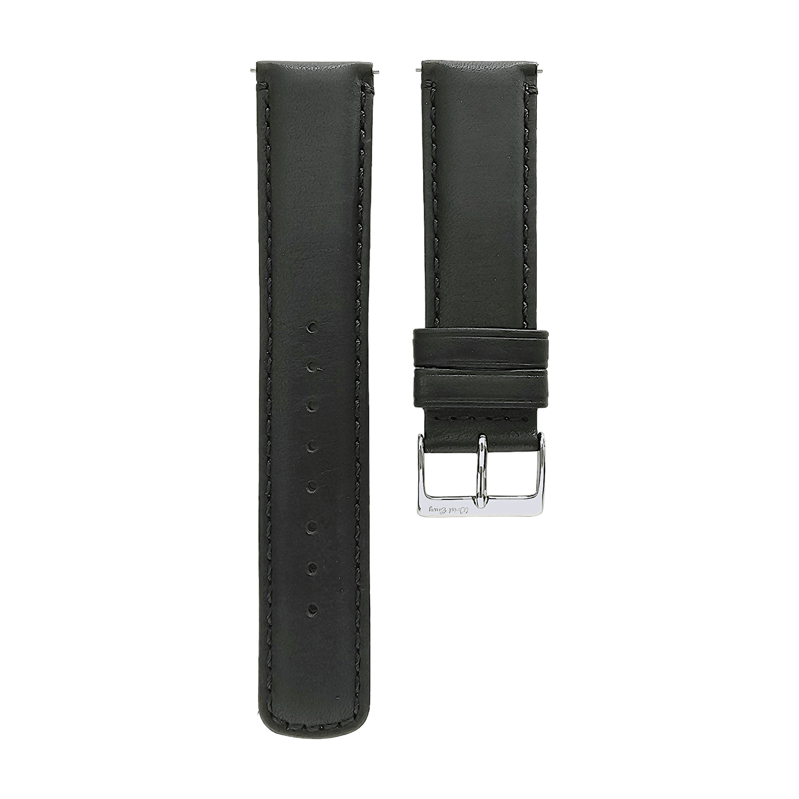 Horween Dublin Leather Watch Strap 20mm 22mm Black - Wrist Envy