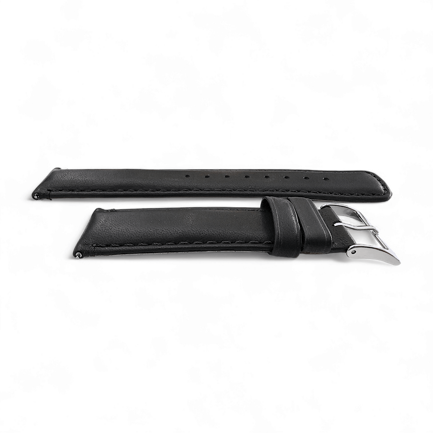 Horween Dublin Leather Watch Strap 20mm 22mm Black - Wrist Envy