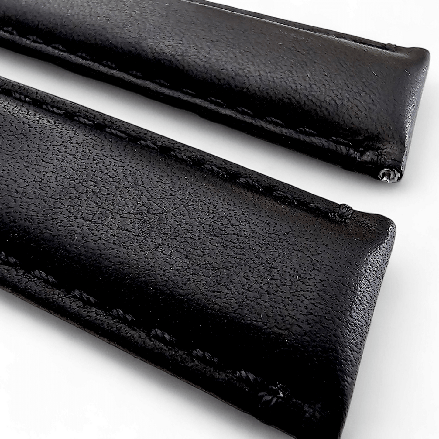 Horween Dublin Leather Watch Strap 20mm 22mm Black - Wrist Envy