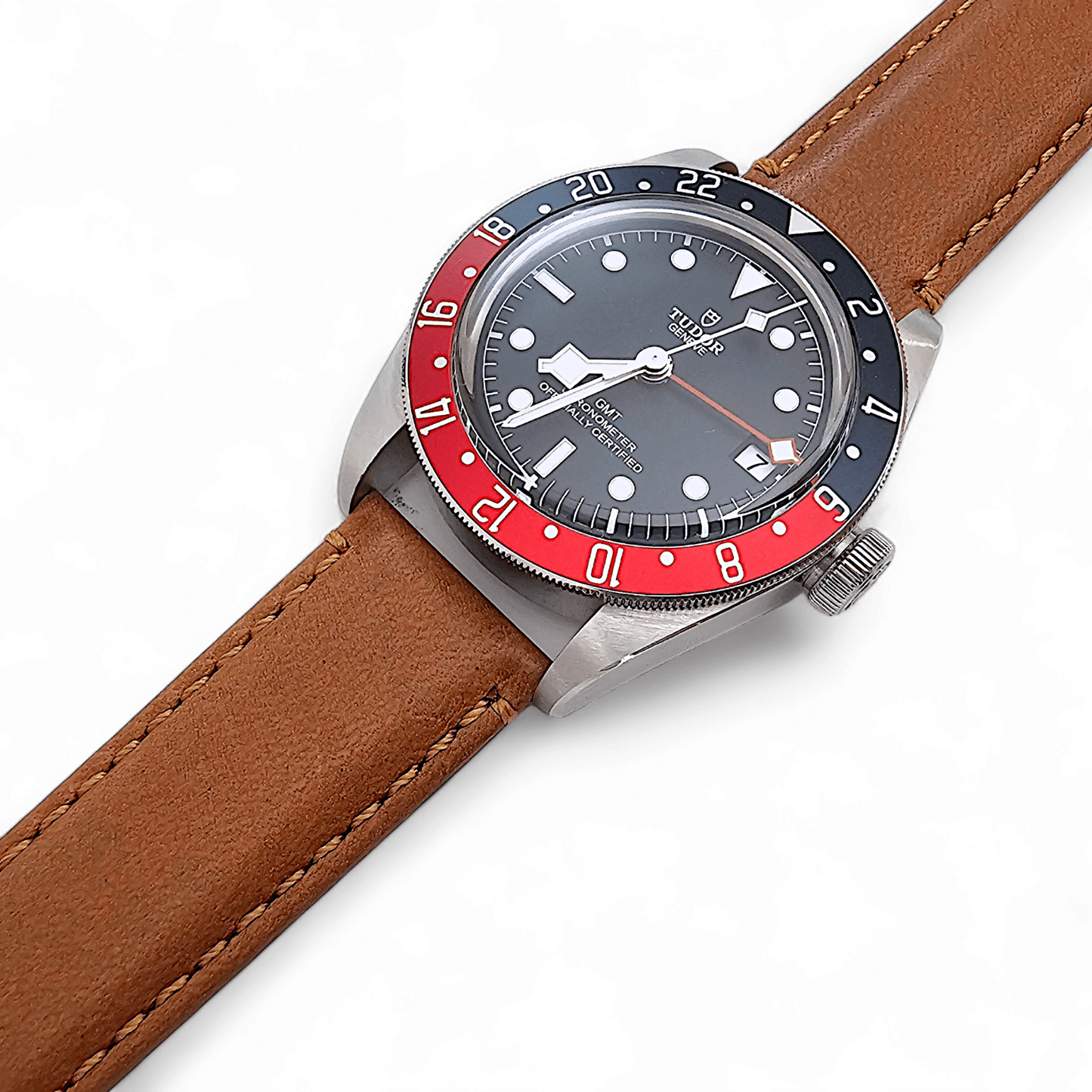 Horween Dublin Leather Watch Strap 20mm 22mm Caramel Brown - Wrist Envy