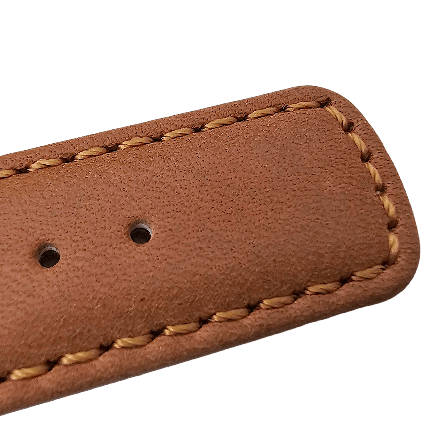 Horween Dublin Leather Watch Strap 20mm 22mm Caramel Brown - Wrist Envy
