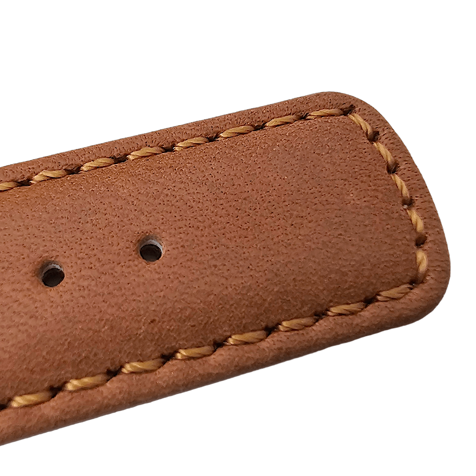 Horween Dublin Leather Watch Strap 20mm 22mm Caramel Brown - Wrist Envy