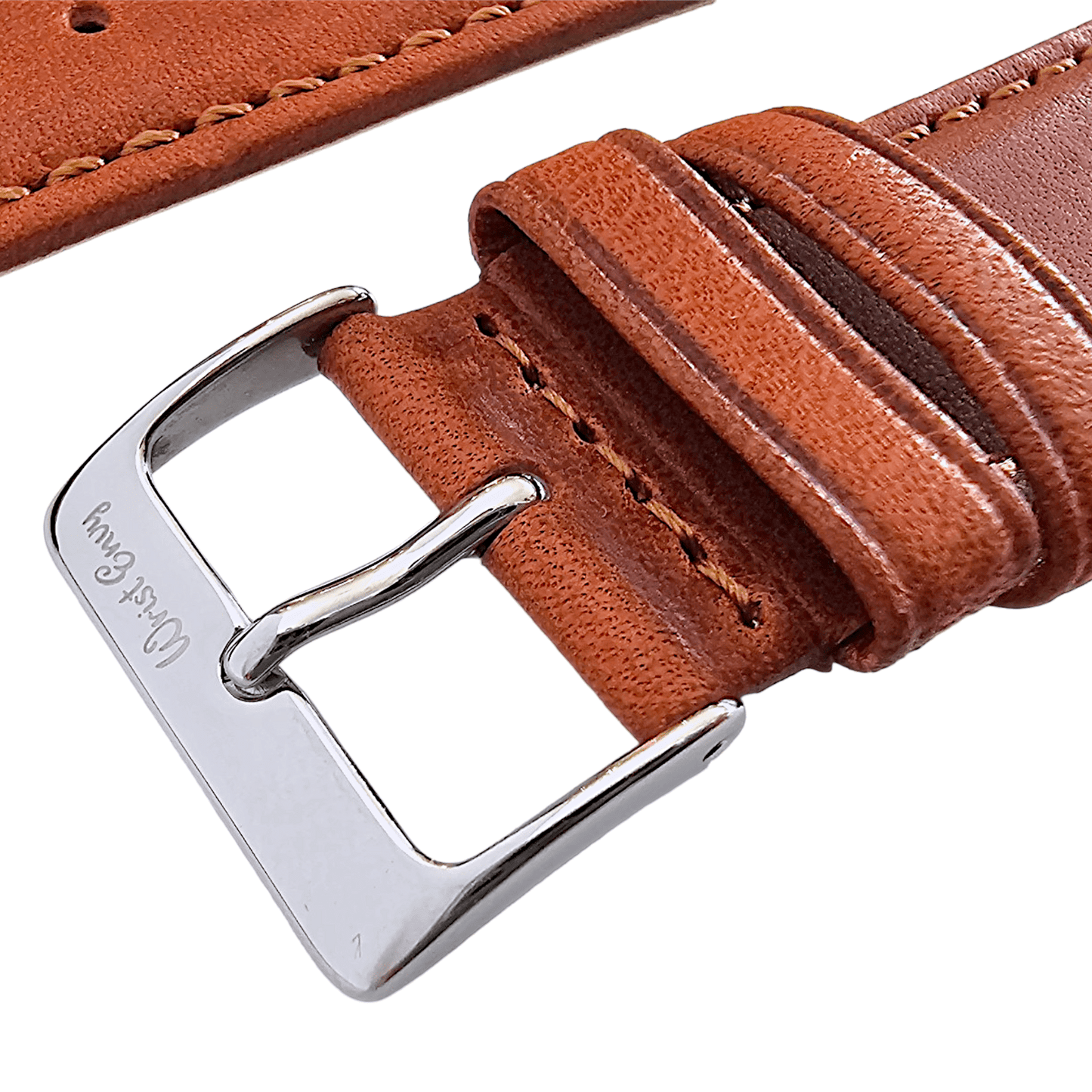Horween Dublin Leather Watch Strap 20mm 22mm Chestnut Brown - Wrist Envy