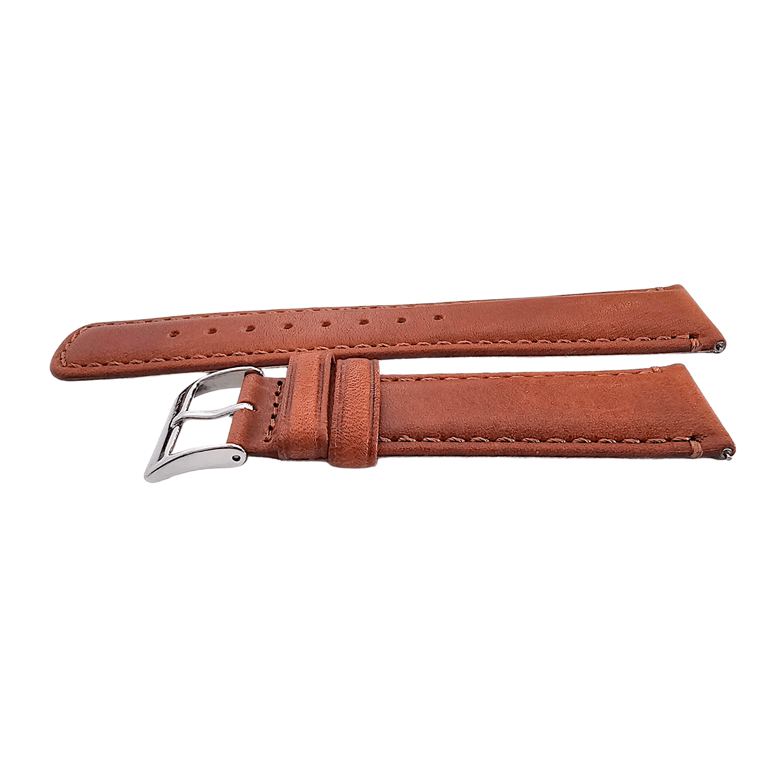 Horween Dublin Leather Watch Strap 20mm 22mm Chestnut Brown - Wrist Envy
