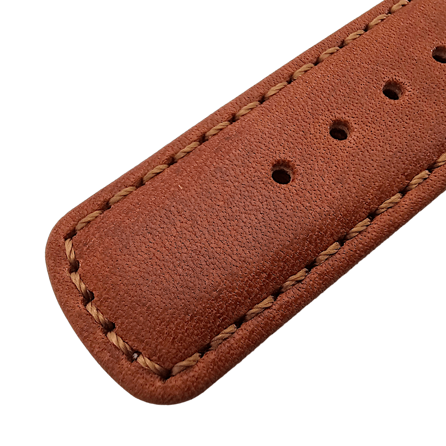 Horween Dublin Leather Watch Strap 20mm 22mm Chestnut Brown - Wrist Envy