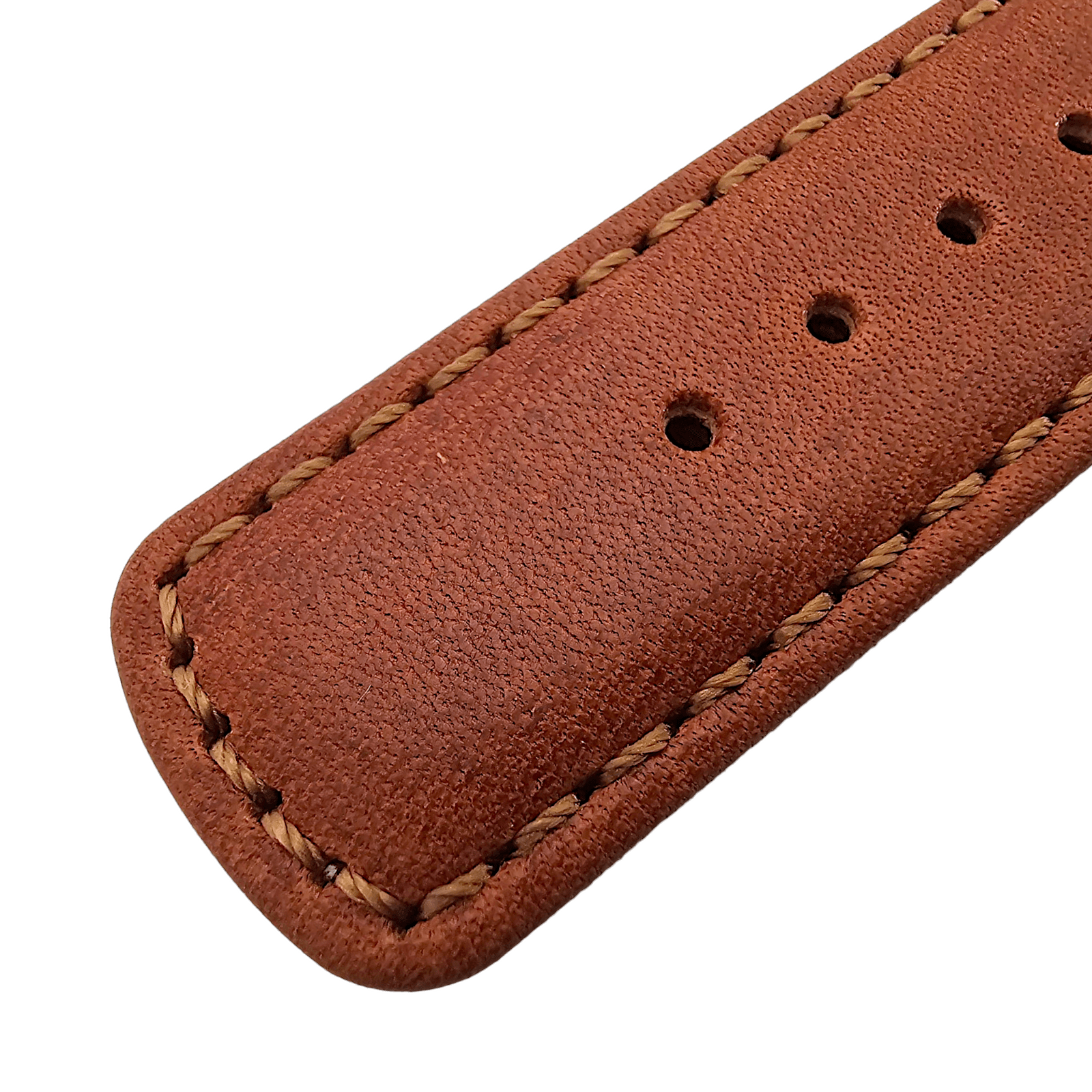 Horween Dublin Leather Watch Strap 20mm 22mm Chestnut Brown - Wrist Envy