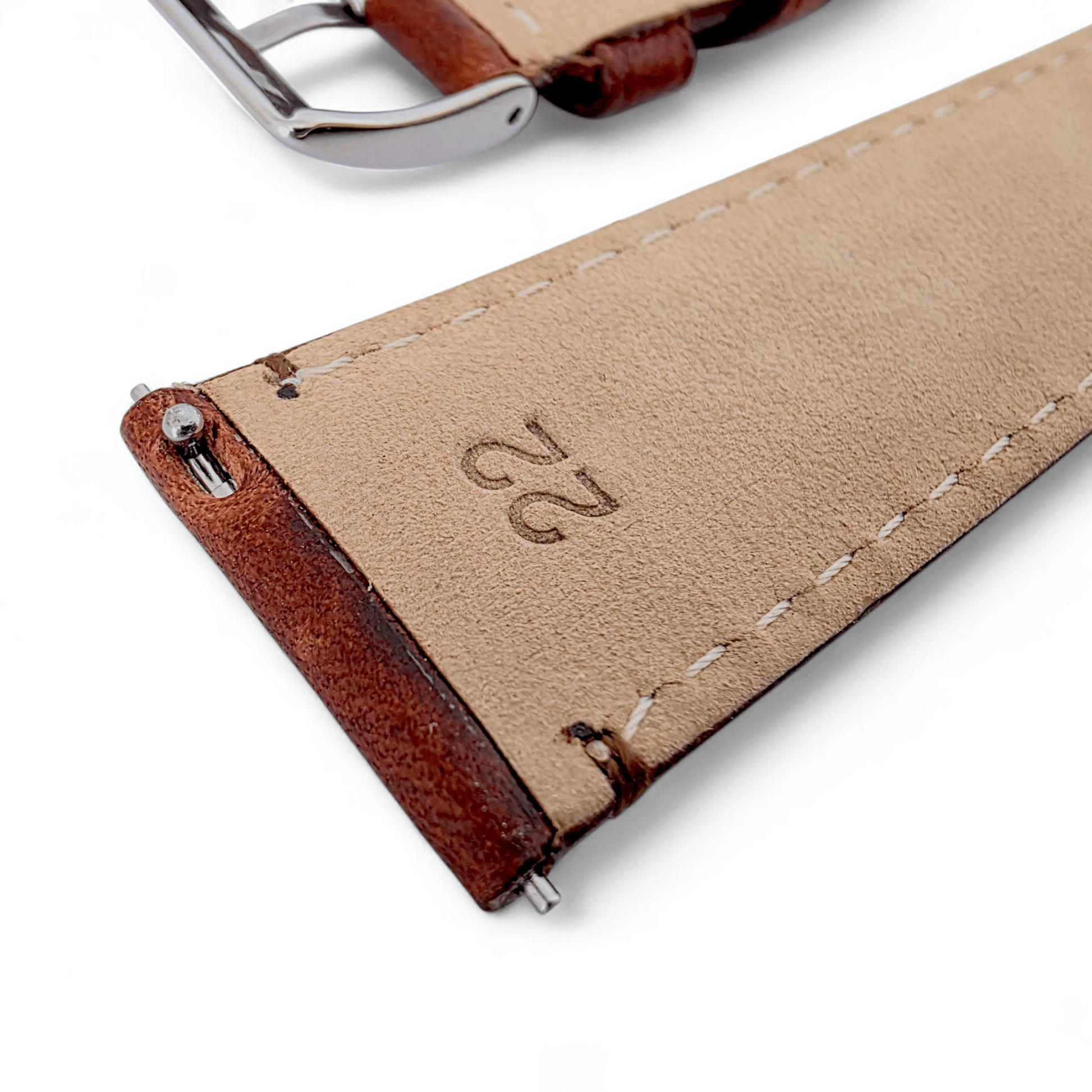Horween Dublin Leather Watch Strap 20mm 22mm Dark Brown - Wrist Envy