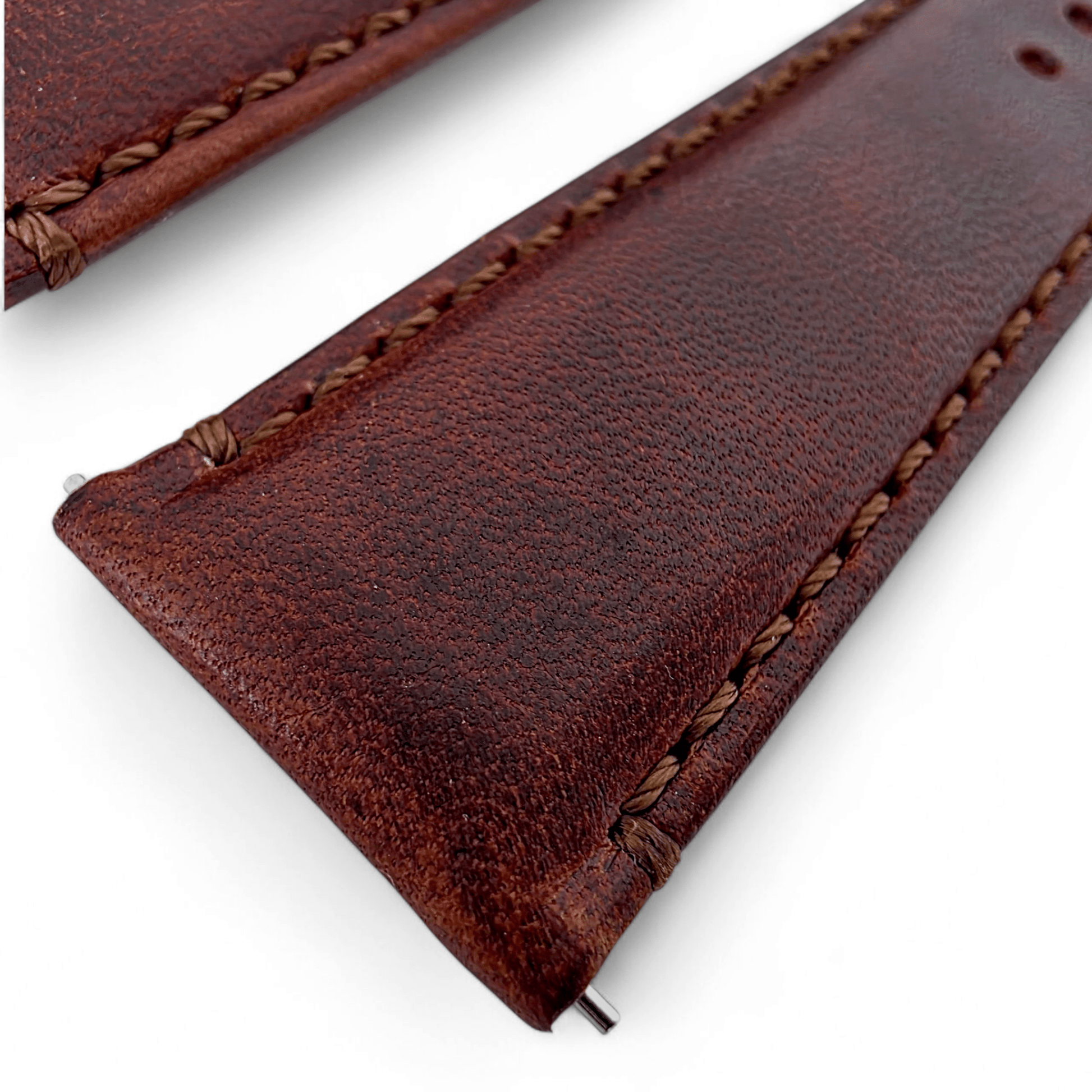 Horween Dublin Leather Watch Strap 20mm 22mm Dark Brown - Wrist Envy