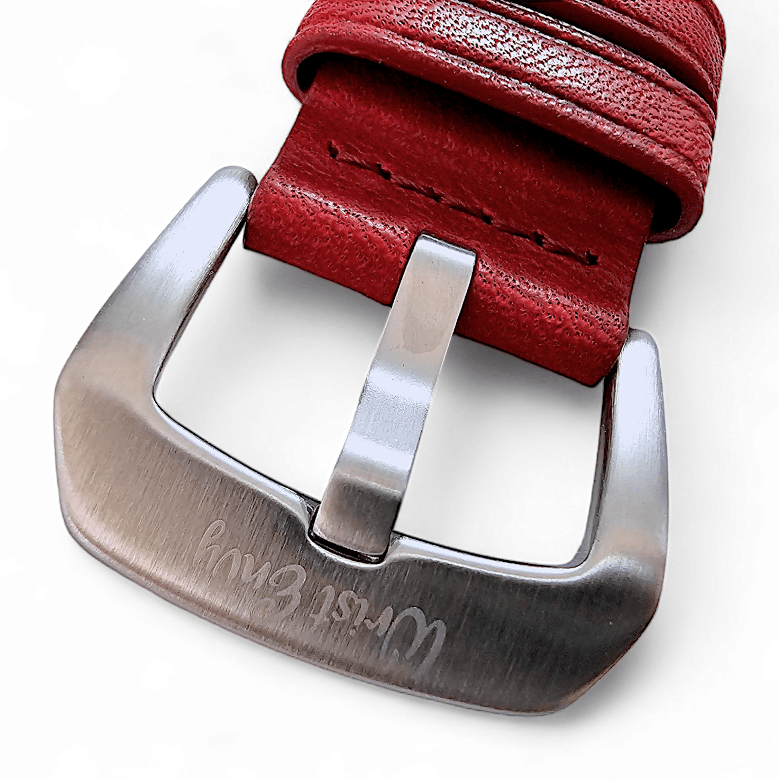 Horween Leather Rally Hole Punched Watch Strap Dark Crimson Red 18mm, 20mm, 21mm, 22mm - Wrist Envy