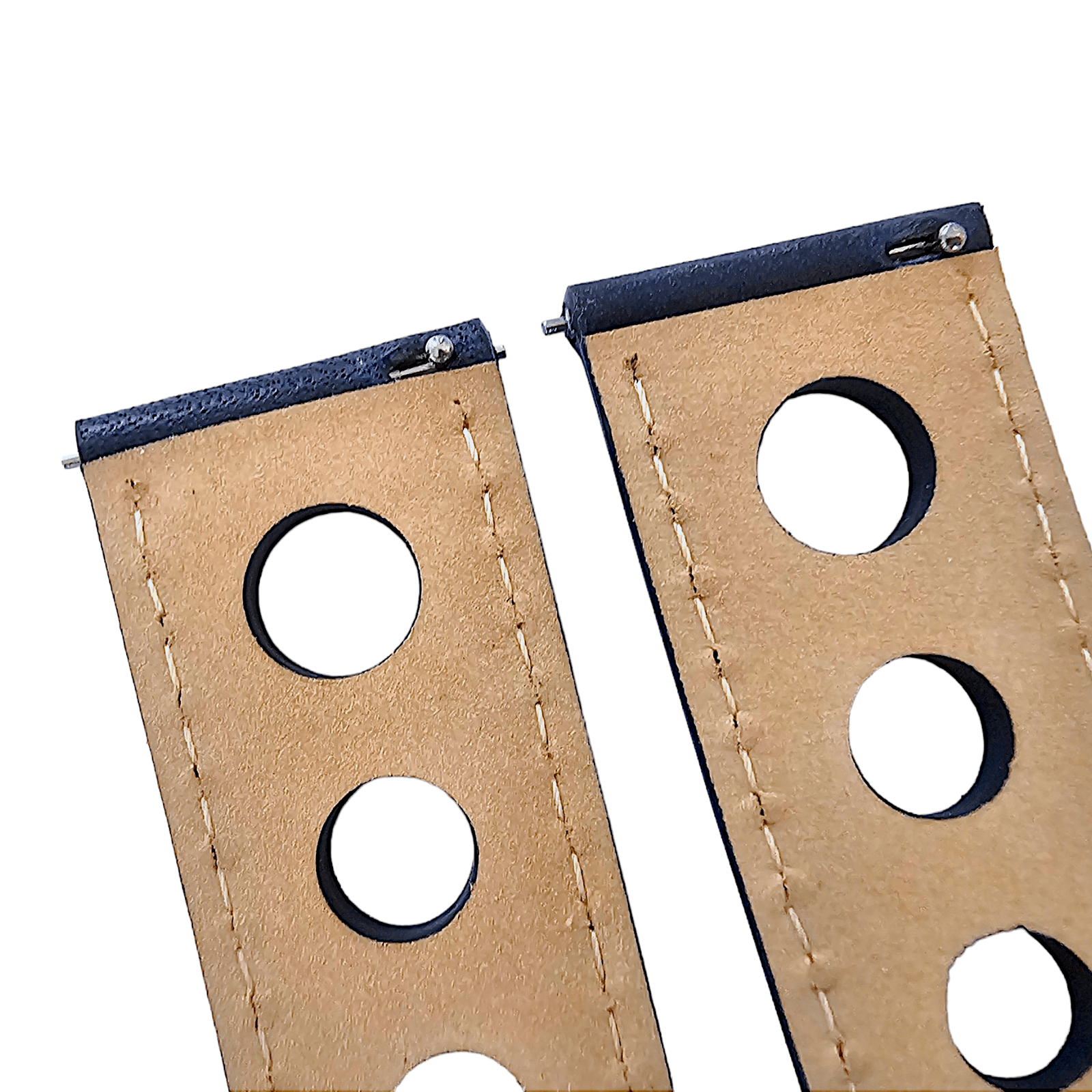Horween Leather Rally Hole Punched Watch Strap Navy Blue 18mm, 20mm, 21mm, 22mm - Wrist Envy