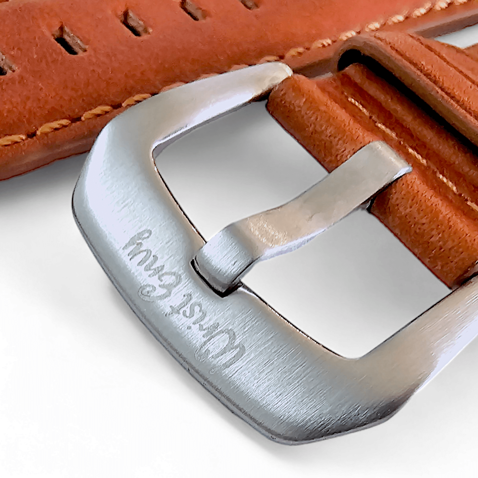 Horween Leather Rally Hole Punched Watch Strap Terracotta Brown 18mm, 20mm, 21mm, 22mm - Wrist Envy