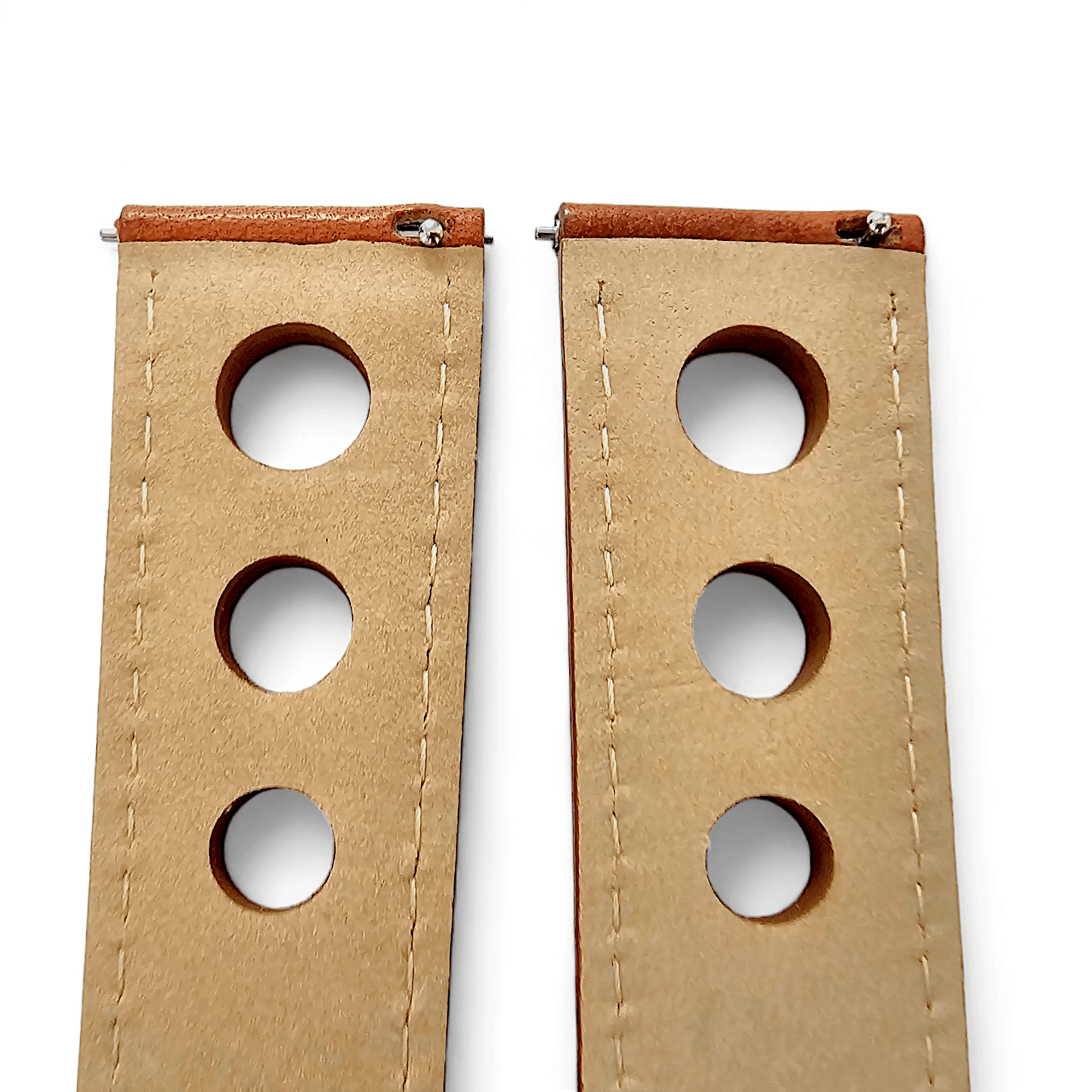 Horween Leather Rally Hole Punched Watch Strap Terracotta Brown 18mm, 20mm, 21mm, 22mm - Wrist Envy