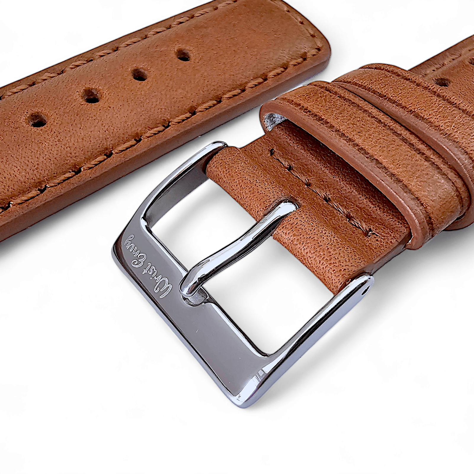 Horween Leather Rally Watch Strap Brown 18mm, 20mm, 21mm, 22mm - Wrist Envy