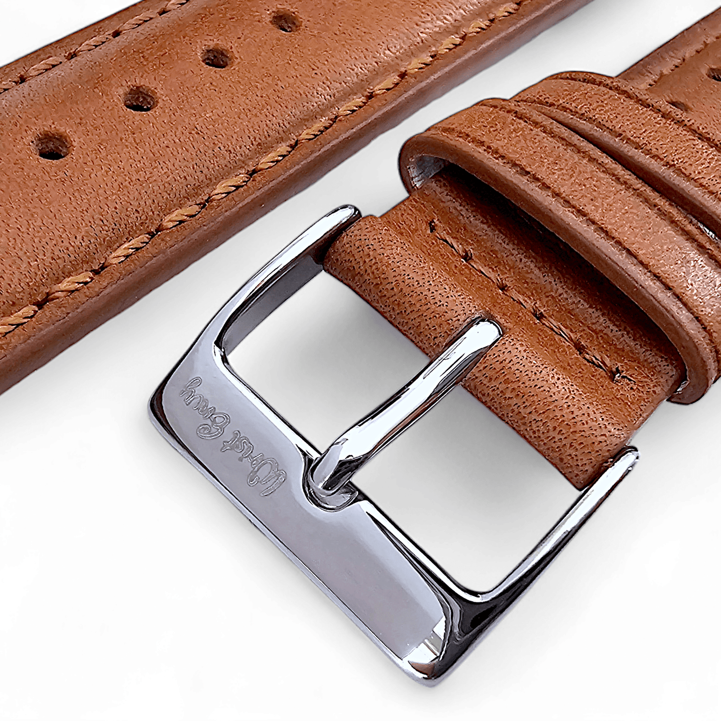 Horween Leather Rally Watch Strap Brown 18mm, 20mm, 21mm, 22mm - Wrist Envy