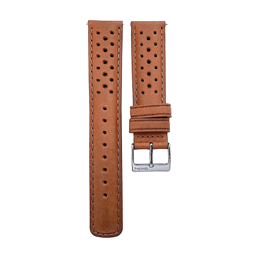 Horween Leather Rally Watch Strap Brown 18mm, 20mm, 21mm, 22mm - Wrist Envy