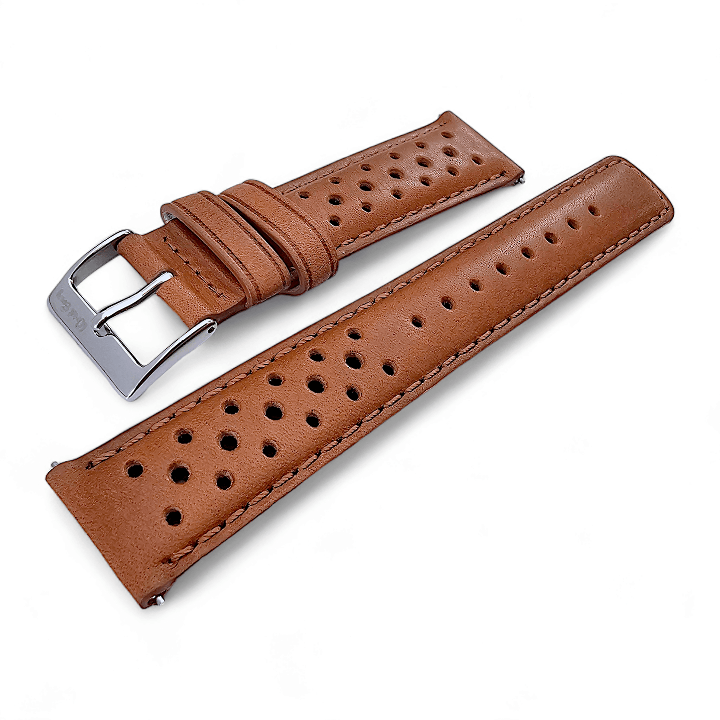 Horween Leather Rally Watch Strap Brown 18mm, 20mm, 21mm, 22mm - Wrist Envy