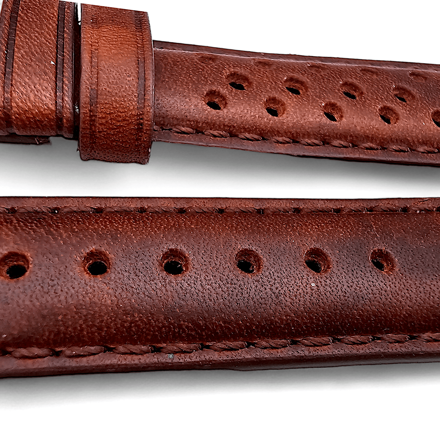 Horween Leather Rally Watch Strap Dark Brown 18mm, 20mm, 21mm, 22mm - Wrist Envy