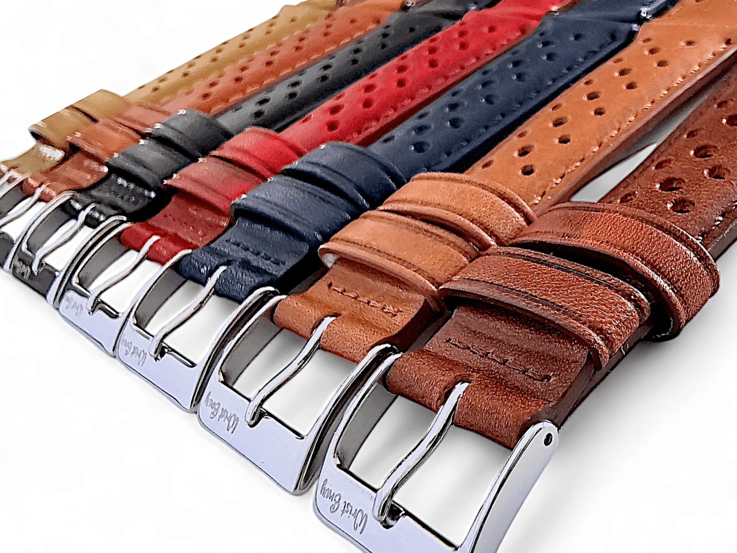 Horween Leather Rally Watch Strap Dark Brown 18mm, 20mm, 21mm, 22mm - Wrist Envy