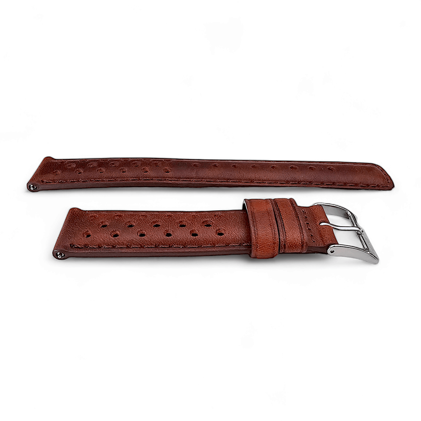 Horween Leather Rally Watch Strap Dark Brown 18mm, 20mm, 21mm, 22mm - Wrist Envy