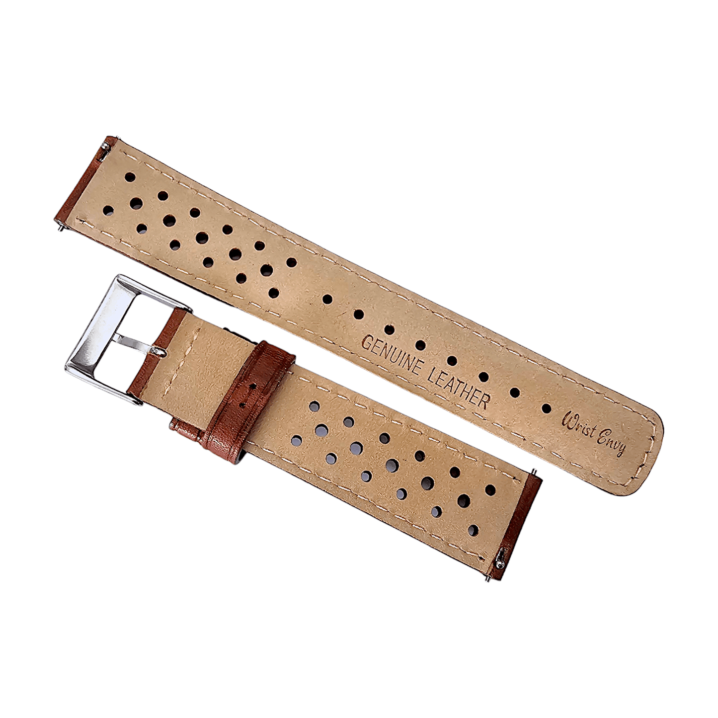 Horween Leather Rally Watch Strap Dark Brown 18mm, 20mm, 21mm, 22mm - Wrist Envy