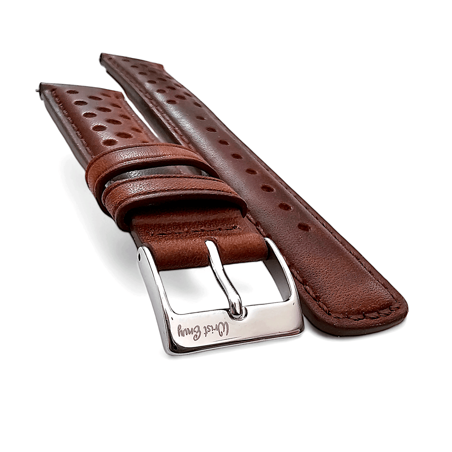 Horween Leather Rally Watch Strap Dark Brown 18mm, 20mm, 21mm, 22mm - Wrist Envy