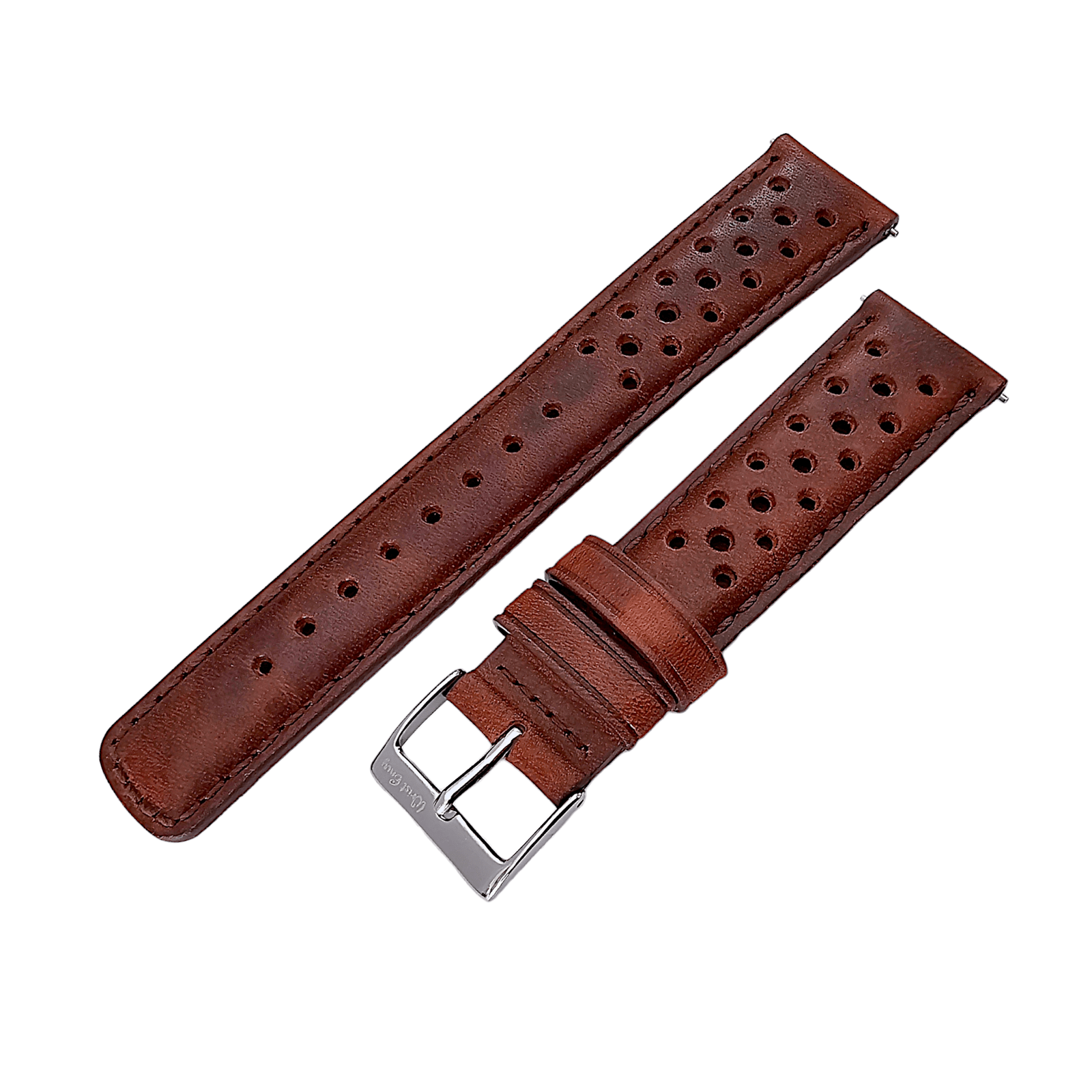 Horween Leather Rally Watch Strap Dark Brown 18mm, 20mm, 21mm, 22mm - Wrist Envy