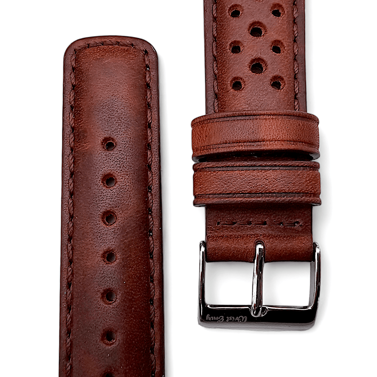 Horween Leather Rally Watch Strap Dark Brown 18mm, 20mm, 21mm, 22mm - Wrist Envy