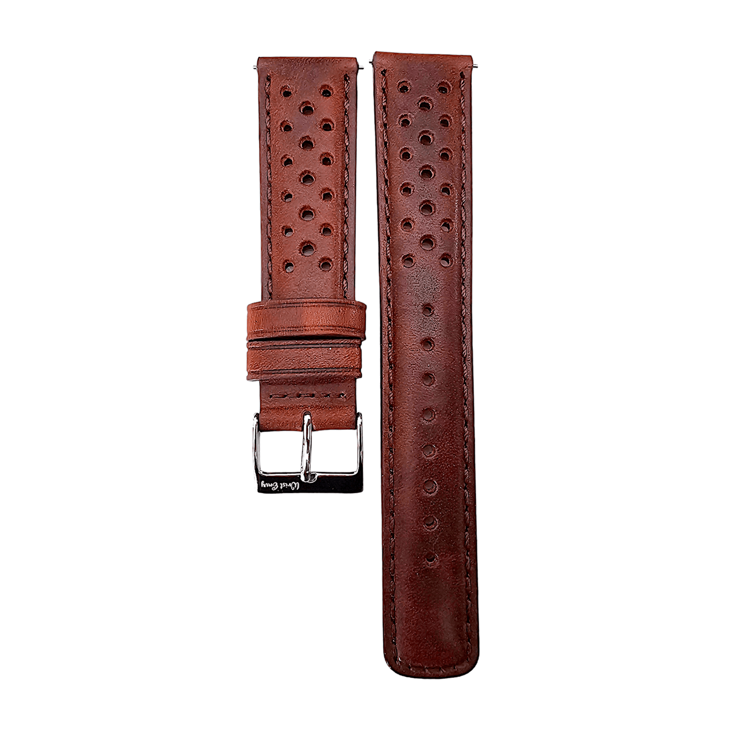 Horween Leather Rally Watch Strap Dark Brown 18mm, 20mm, 21mm, 22mm - Wrist Envy