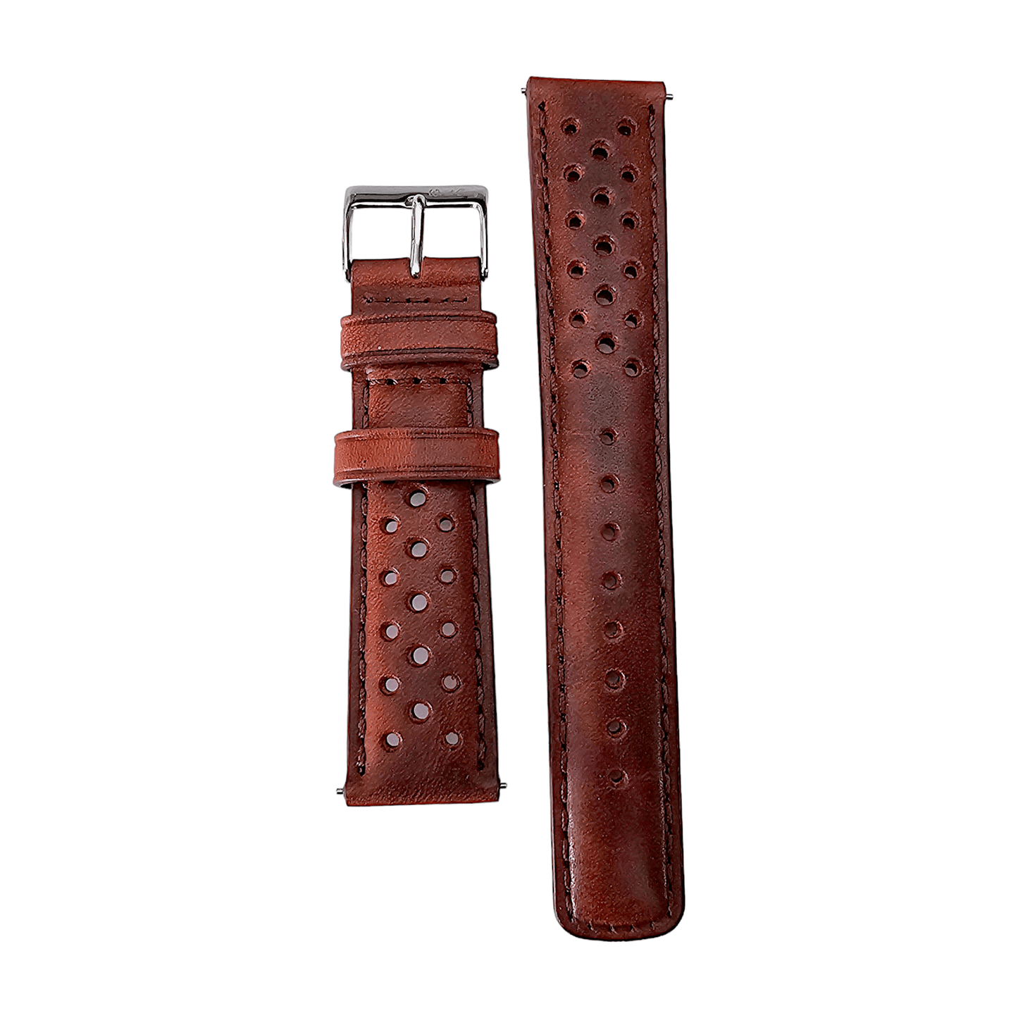Horween Leather Rally Watch Strap Dark Brown 18mm, 20mm, 21mm, 22mm - Wrist Envy