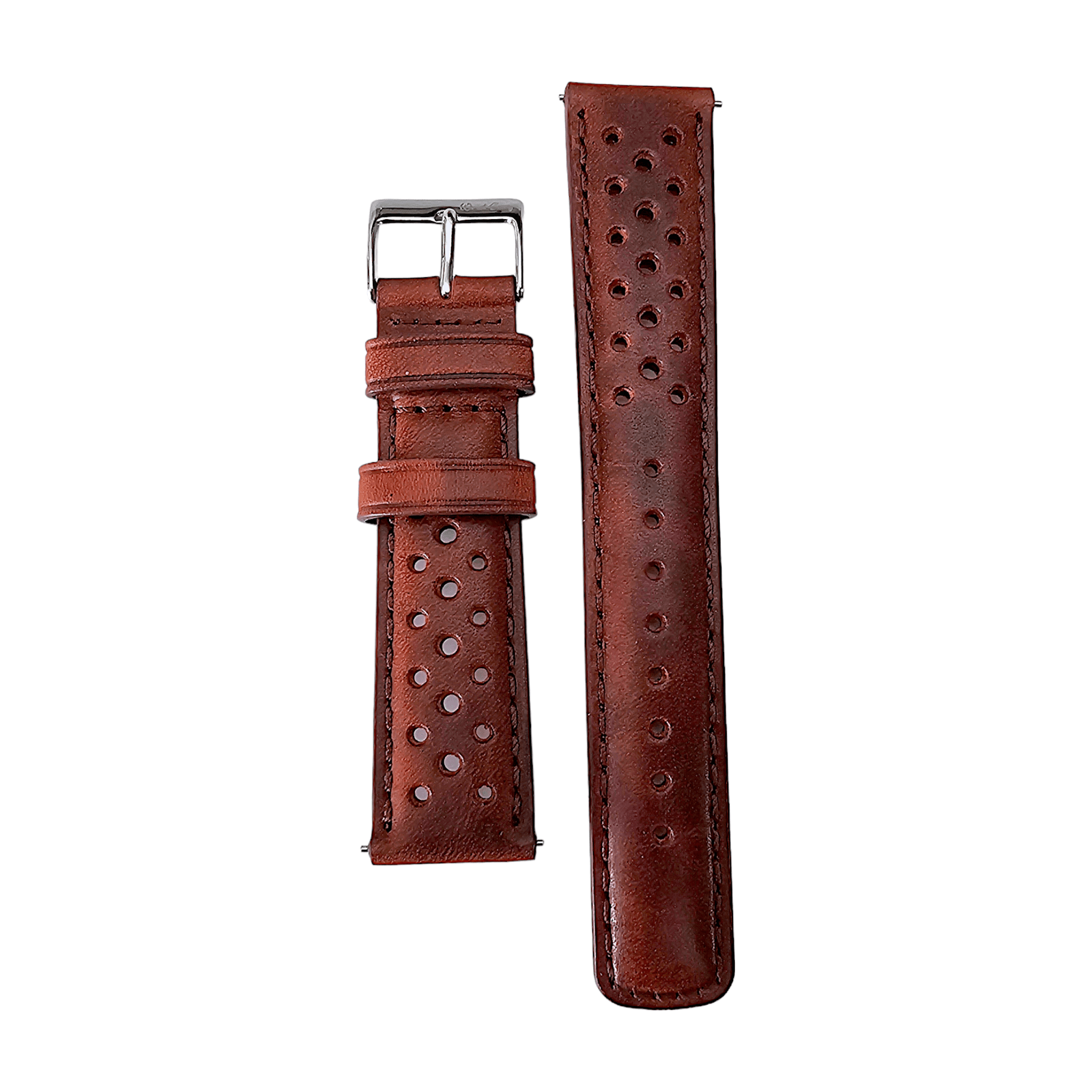 Horween Leather Rally Watch Strap Dark Brown 18mm, 20mm, 21mm, 22mm - Wrist Envy