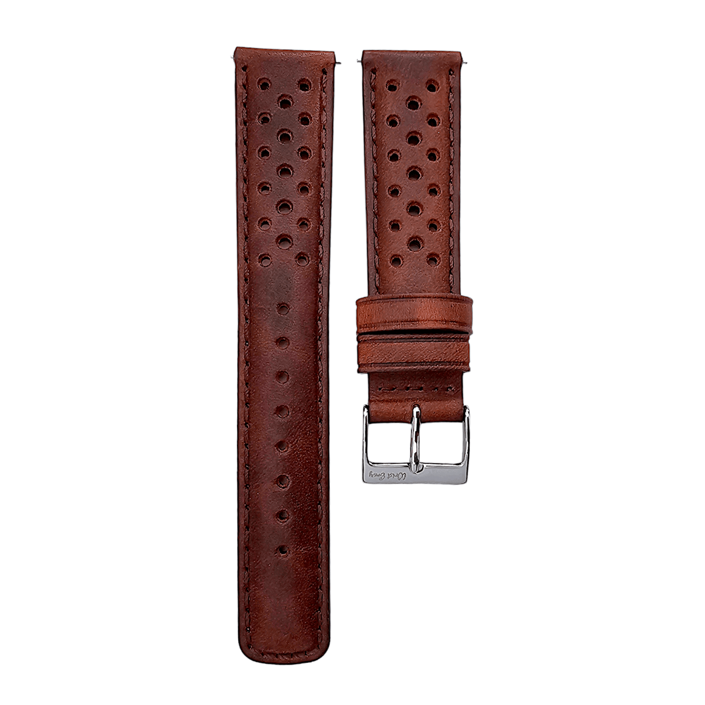 Horween Leather Rally Watch Strap Dark Brown 18mm, 20mm, 21mm, 22mm - Wrist Envy