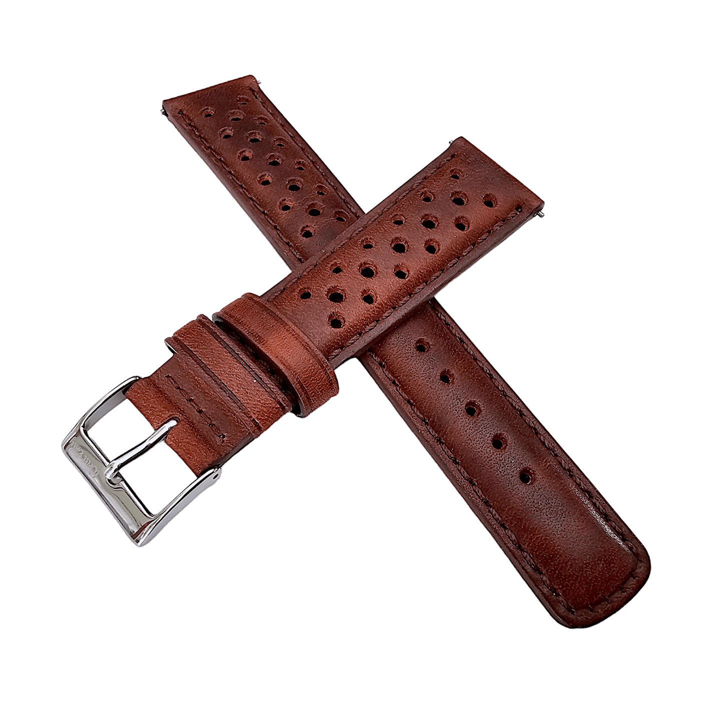 Horween Leather Rally Watch Strap Dark Brown 18mm, 20mm, 21mm, 22mm - Wrist Envy