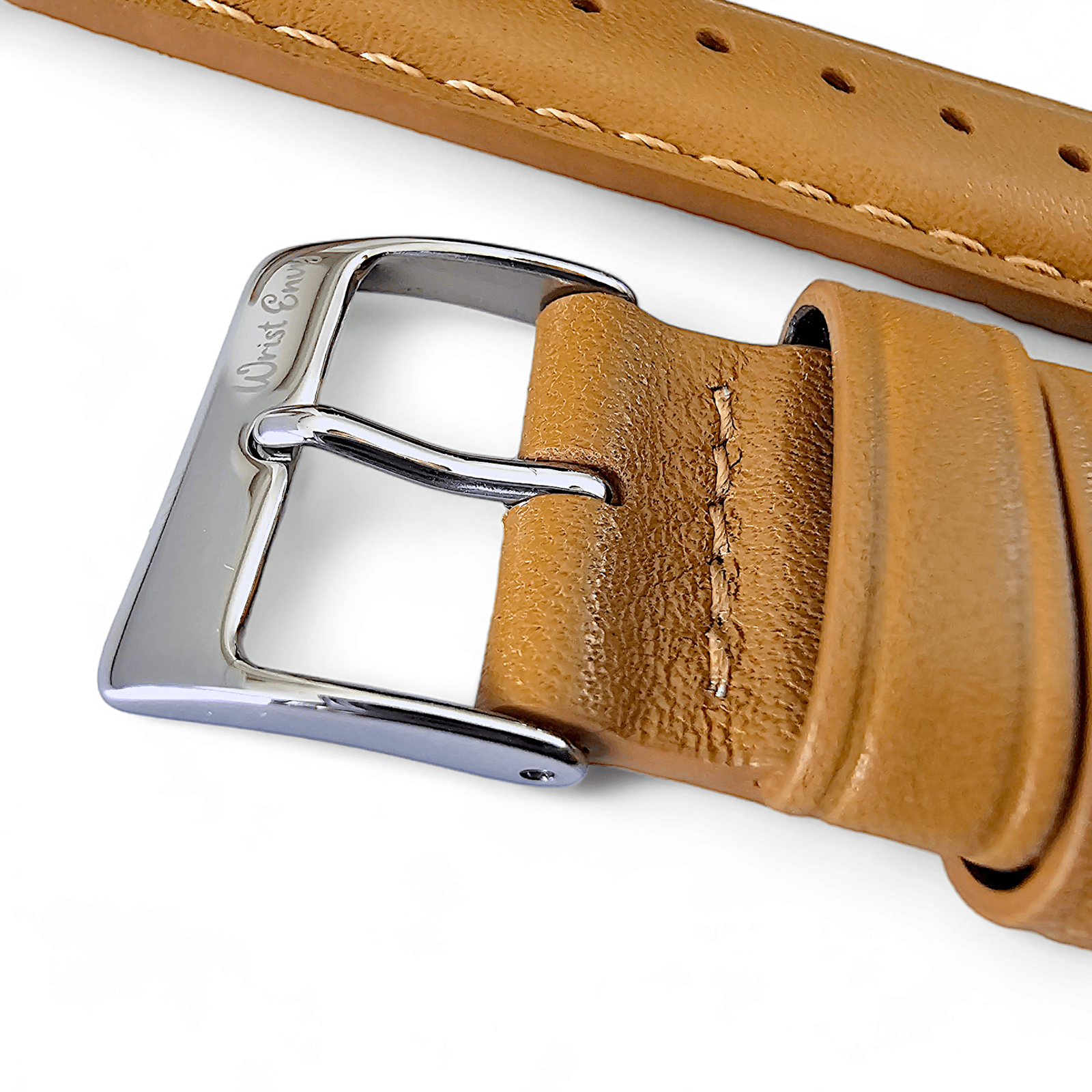 Horween Leather Rally Watch Strap Light Brown 18mm - Wrist Envy